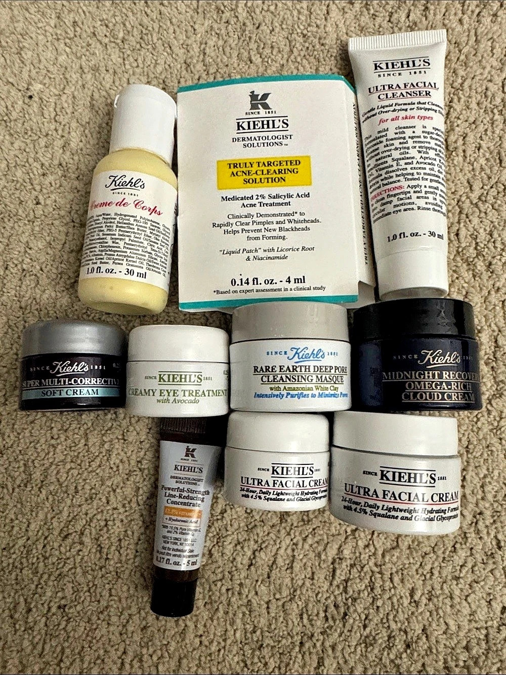 Kiehl's Skincare Sample & Travel Size Bundle of 10